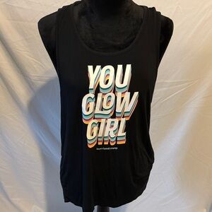 Burn Boot Camp Black Tank Top with Graphic Print